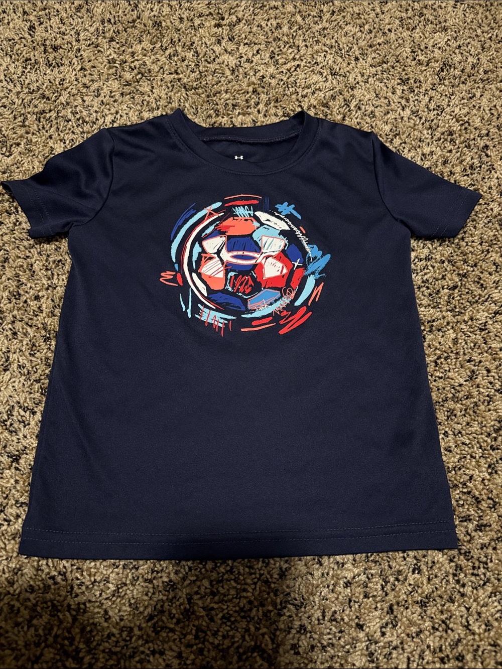 Under Armour Navy Short-Sleeve Soccer Graphic Tee
